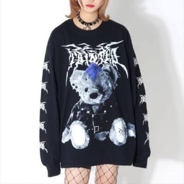 MILKBOY(ミルクボーイ)のTRAVAS TOKYO metal bear L/S TEE (black) レディースのトップス(Tシャツ(長袖/七分))の商品写真