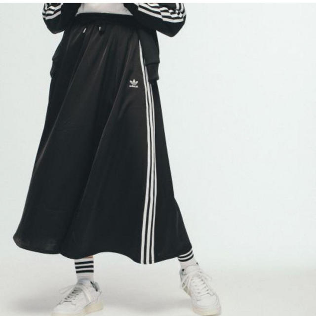 adidas Originals LONG SATIN SKIRTブラック