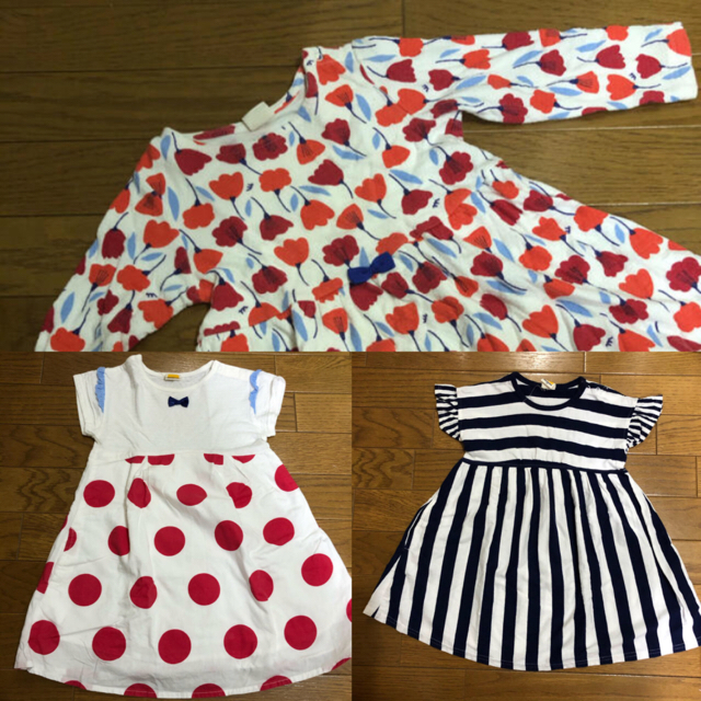 mou jon jon(ムージョンジョン)の【専用】ワンピース 3点セット キッズ/ベビー/マタニティのキッズ服女の子用(90cm~)(ワンピース)の商品写真