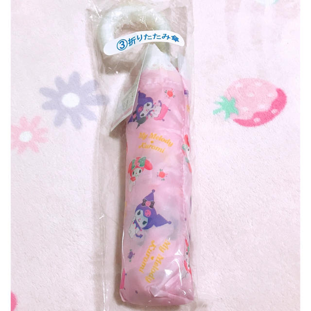 マイメロディ(マイメロディ)のサンリオ MyMelody マイメロディ 折りたたみ傘 1番くじ エンタメ/ホビーのおもちゃ/ぬいぐるみ(キャラクターグッズ)の商品写真