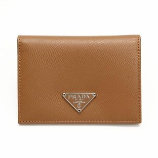 プラダ(PRADA)の極美品　中古　プラダ　レザーカードケース(名刺入れ/定期入れ)