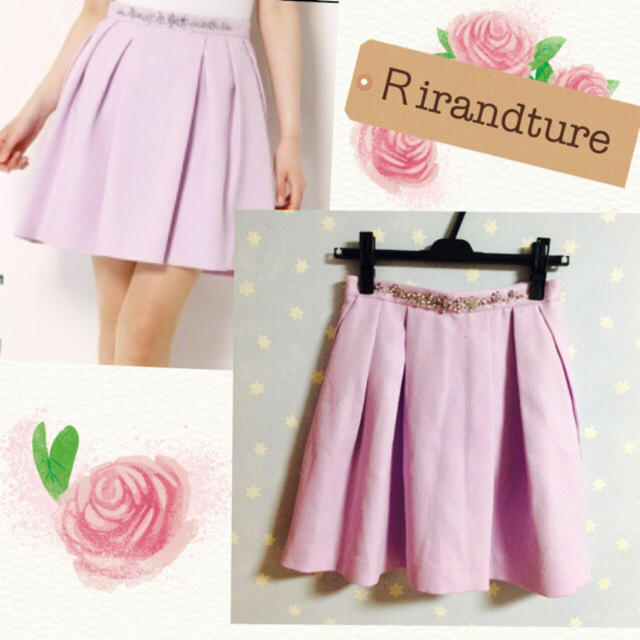 Rirandture(リランドチュール)のリランドチュール♡ビジュー付きスカート レディースのスカート(ミニスカート)の商品写真