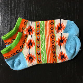 靴下/黄緑＆オレンジ＆水色(ソックス)