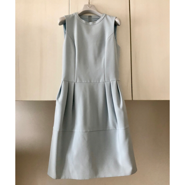 ぱーる様専用 美品 フォクシー ワンピース 38 サックス 水色 S ミモレ