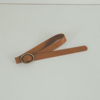 CLANE サークルバックルワイドベルト キャメル 新品 クラネ ベルトの