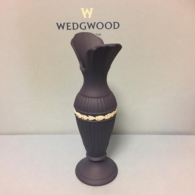 WEDGWOOD(ウェッジウッド)の新品 未使用 ウェッジウッド ジャスパー ポートランドブルー フラワーベース インテリア/住まい/日用品のインテリア小物(花瓶)の商品写真