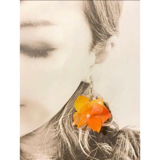 グラデーション紫陽花の揺れるピアスorイヤリング◎ビタミンカラー(ピアス)