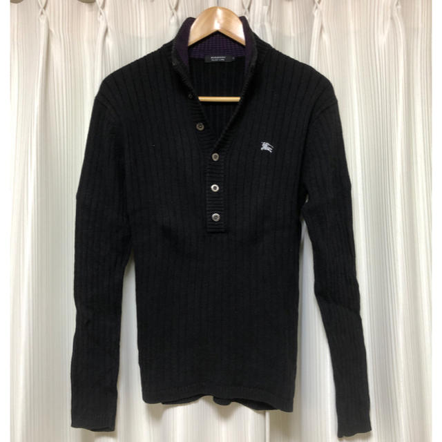 BURBERRY BLACK LABEL(バーバリーブラックレーベル)のBurberry Black label プルオーバーボタンセーター メンズのトップス(ニット/セーター)の商品写真