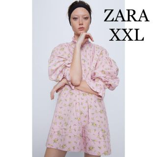 ザラ(ZARA)のZARA ラスト1プリント柄シャツワンピース(ミニワンピース)