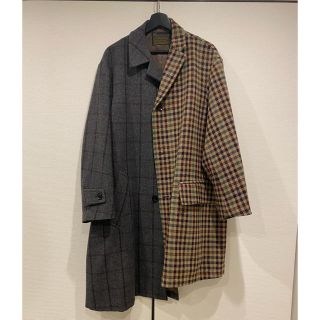 カラー(kolor)のkolor 19aw アシンメトリーコート　ドーバー銀座限定　サイズ1(ステンカラーコート)