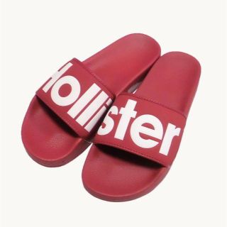 ホリスター(Hollister)の★新品★ホリスター★ロゴスライドサンダル (Red/S)(サンダル)