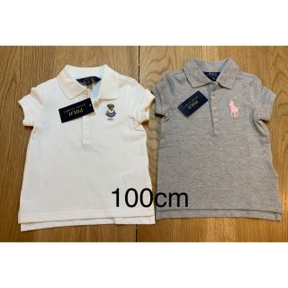 ポロラルフローレン(POLO RALPH LAUREN)の【新品】ポロラルフローレン　ポロシャツ　グレー&ホワイト(Tシャツ/カットソー)