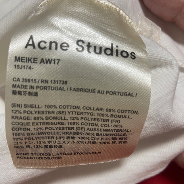 Maison Martin Margiela(マルタンマルジェラ)のmei様専用:ACNE STUDIOS ネックロゴTシャツ レディースのトップス(Tシャツ(半袖/袖なし))の商品写真