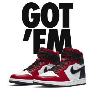 ナイキ(NIKE)の AIR JORDAN 1 HIGH OG SATIN RED 23cm(スニーカー)