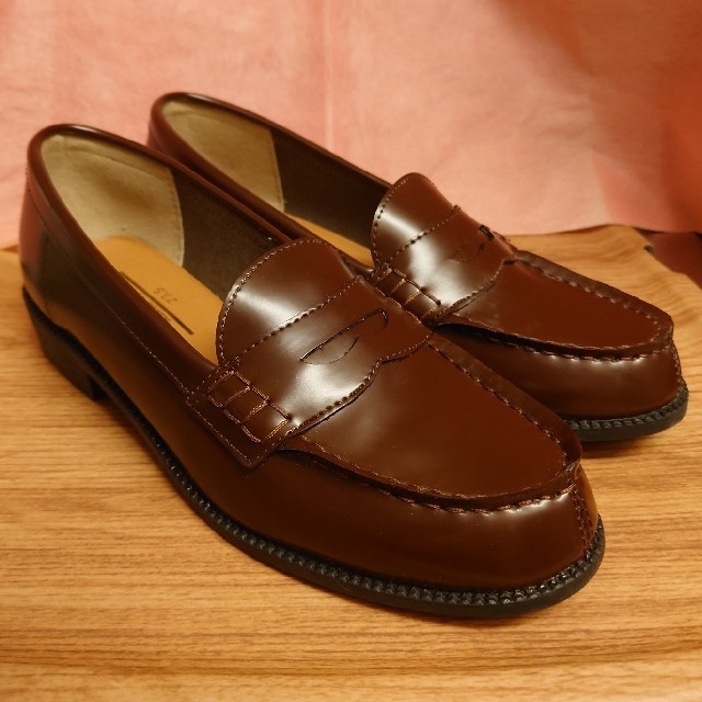 スクールローファー ブラウン レディースの靴/シューズ(ローファー/革靴)の商品写真