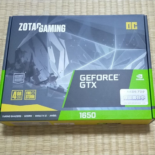 PC/タブレットZOTAC GAMING GeForce GTX1650 グラボ　新品未使用