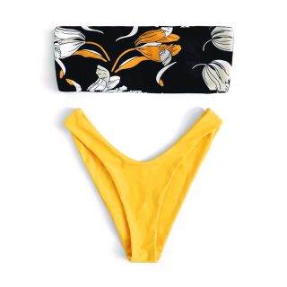 Flowers Bandeau Bikini Set (S)(水着)