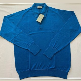 ジョンスメドレー(JOHN SMEDLEY)の新品　未使用　ジョンスメドレー  　長袖ニットポロシャツXL (ポロシャツ)