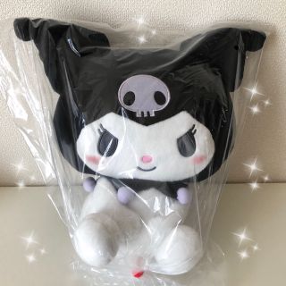 マイメロディ(マイメロディ)のマイメロディ ぺたんとお座り　ベーシック　BIG ぬいぐるみ クロミ(キャラクターグッズ)