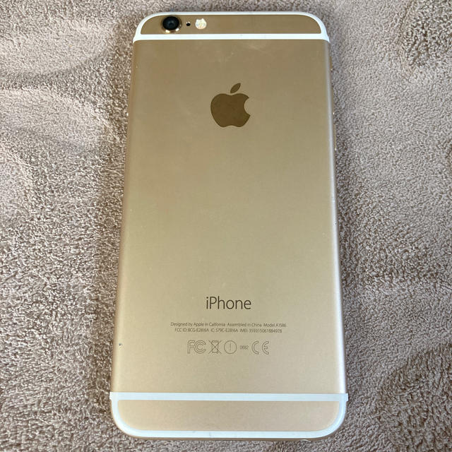 Apple(アップル)のiPhone6 ゴールド 64GB docomo 画面割れ スマホ/家電/カメラのスマートフォン/携帯電話(スマートフォン本体)の商品写真