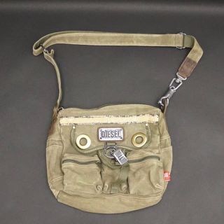 DIESEL(イタリア製) レザー 2way ショルダー ターンロック レトロ