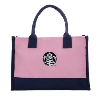 スターバックスコーヒー(Starbucks Coffee)の【uspa4376様専用】スタバ ：ピンク　ロゴ　ハンドバッグ スタバ 台湾(ハンドバッグ)