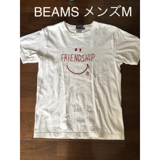 ビームス(BEAMS)のBEAMS メンズM Tシャツ　白　半袖　ニコちゃん　シンプル(Tシャツ/カットソー(半袖/袖なし))