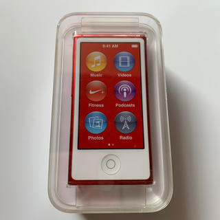 アップル(Apple)のiPod nano(PRODUCT)RED PD744J/A[16GB レッド］(ポータブルプレーヤー)