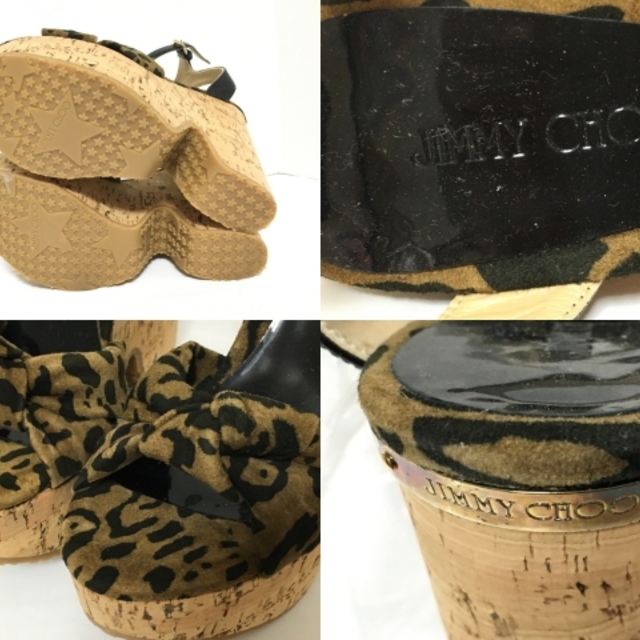 JIMMY CHOO(ジミーチュウ)のジミーチュウ サンダル 37 レディース 豹柄 レディースの靴/シューズ(サンダル)の商品写真