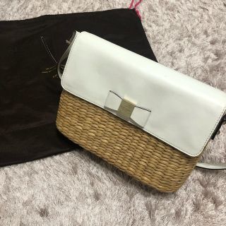 ケイトスペードニューヨーク(kate spade new york)のKate Spade New York/ケイトスペード ショルダーかごバック 白(かごバッグ/ストローバッグ)