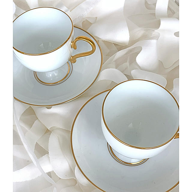 Noritake(ノリタケ)の美品　ノリタケ　ダイヤモンドコレクション　カップ&ソーサー2客　オールドノリタケ インテリア/住まい/日用品のキッチン/食器(食器)の商品写真