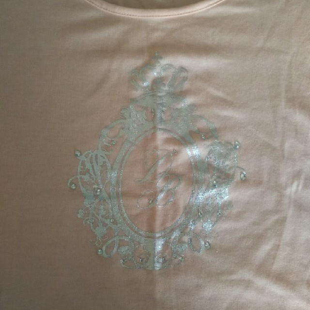 夢展望(ユメテンボウ)のピンク ストーン付き 半袖 Tシャツ レディースのトップス(Tシャツ(半袖/袖なし))の商品写真
