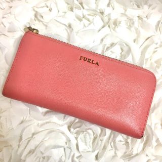 フルラ(Furla)のFURLA ピンク　L字ジッパー長財布(財布)