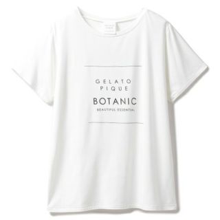 ジェラートピケ(gelato pique)のジェラートピケボタニカルレーヨンロゴTシャツホワイト(Tシャツ(半袖/袖なし))