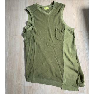 ミハラヤスヒロ(MIHARAYASUHIRO)のミハラ ヤスヒロMIHARAYASUHIROノースリーブアシンメトリーカットソー(Tシャツ/カットソー(半袖/袖なし))