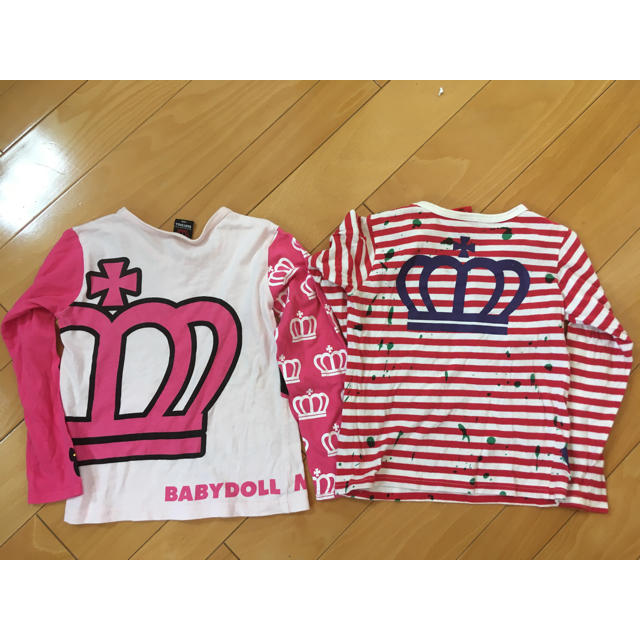 BABYDOLL(ベビードール)の女の子　長袖Tシャツ2枚　120 キッズ/ベビー/マタニティのキッズ服女の子用(90cm~)(Tシャツ/カットソー)の商品写真