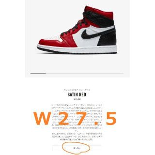 ナイキ(NIKE)の27.5 WMNS AIR JORDAN 1 SATIN SNAKE Red(スニーカー)