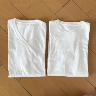 ユニクロ(UNIQLO)のきっち様専用　メンズS  ユニクロインナー！白Tシャツ　2枚セット(Tシャツ/カットソー(半袖/袖なし))