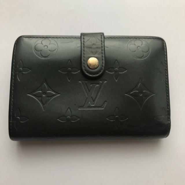 ルイヴィトン ヴェルニ マットブラック 二つ折り財布 がま口 | フリマアプリ ラクマ
