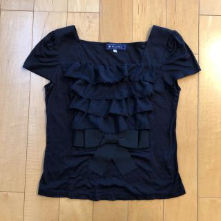 エムズグレイシー(M'S GRACY)のエムズグレイシー カットソー ネイビー 40(Tシャツ(半袖/袖なし))