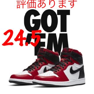 ナイキ(NIKE)のNIKE エアジョーダン air Jordan satin red 24.5(スニーカー)