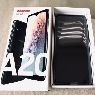 ギャラクシー(Galaxy)のGalaxy A20 SC-02M ブラック SIMフリー(スマートフォン本体)