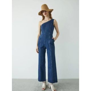 マウジー(moussy)のmoussy ONE SHOULDER DENIM JUMP SUIT(サロペット/オーバーオール)