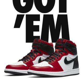 ナイキ(NIKE)の正規品 nike air jordan1 satin red  26.5cm(スニーカー)