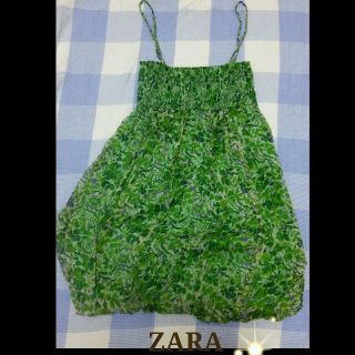 ザラ(ZARA)のZARAシルクベアトップバルーンスカート(ひざ丈スカート)