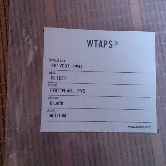 W)taps(ダブルタップス)のWTAPS SLIDER / FOOTWEAR PVC サンダル M 試着のみ メンズの靴/シューズ(サンダル)の商品写真