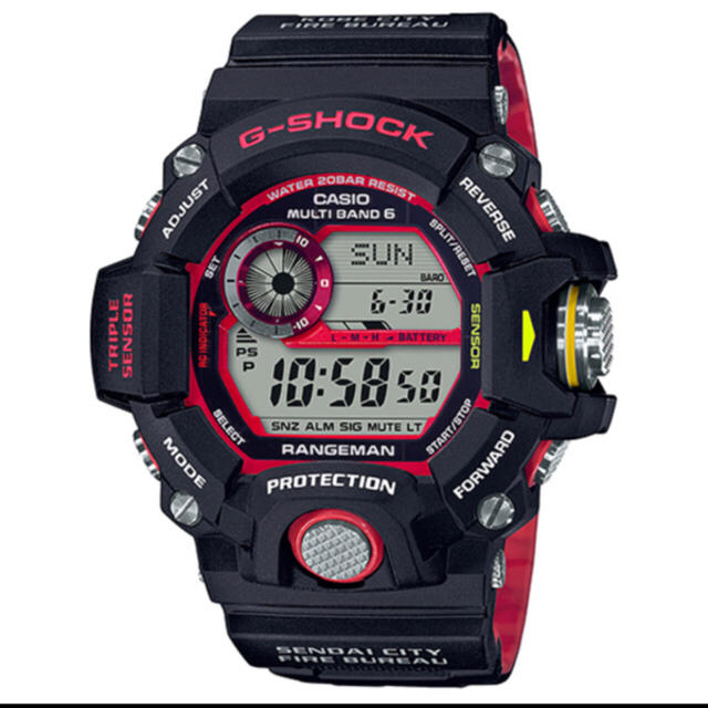 高い品質 G-SHOCK 【新品タグ付き】緊急消防援助隊コラボレーションモデル - 腕時計(デジタル)