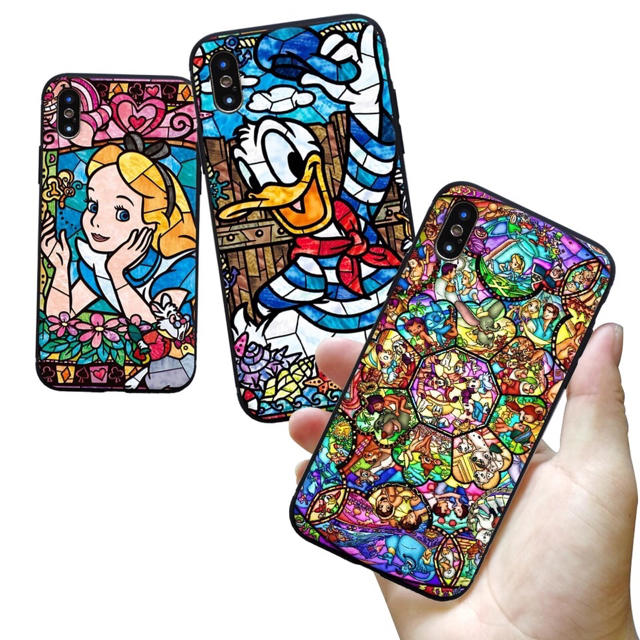 ディズニー キャラクター ステンドグラス風 Iphoneケースの通販 By ｒjewelry S Shop ラクマ