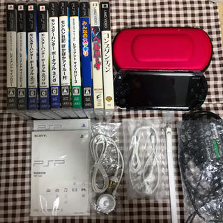 プレイステーションポータブル(PlayStation Portable)のPSP-1000ブラック＋10本ソフトセット(家庭用ゲーム機本体)