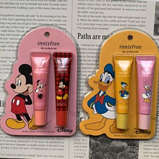 イニスフリー(Innisfree)の【イニスフリー】ミッキー＆ミニー・ドナルド＆デイジー リップバーム 2種 セット(リップケア/リップクリーム)